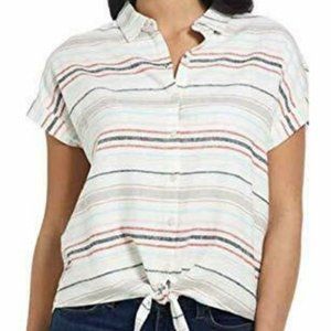 NWT WEATHERPROOF VINTAGE TIE FRONT TOP XL-RIO RED‎